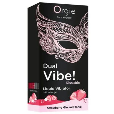 ORGIE - DUAL VIBE! STRAWBERRY GIN AND TONIC KISSABLE LIQUID VIBRATOR 15 ML ORGIE - DUAL VIBE! STRAWBERRY GIN AND TONIC KISSABLE LIQUID VIBRATOR 15 ML