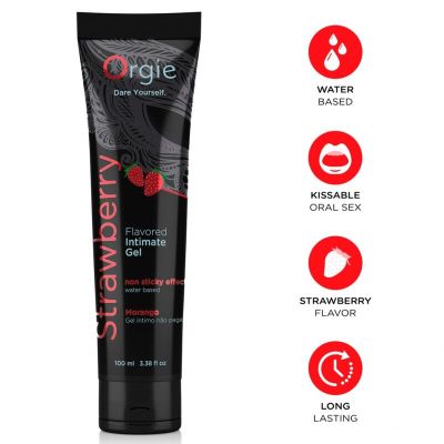 ORGIE - LUBE TUBE STRAWBERRY KISSABLE WATER-BASED INTIMATE GEL 100 ML ORGIE - LUBE TUBE STRAWBERRY KISSABLE WATER-BASED INTIMATE GEL 100 ML